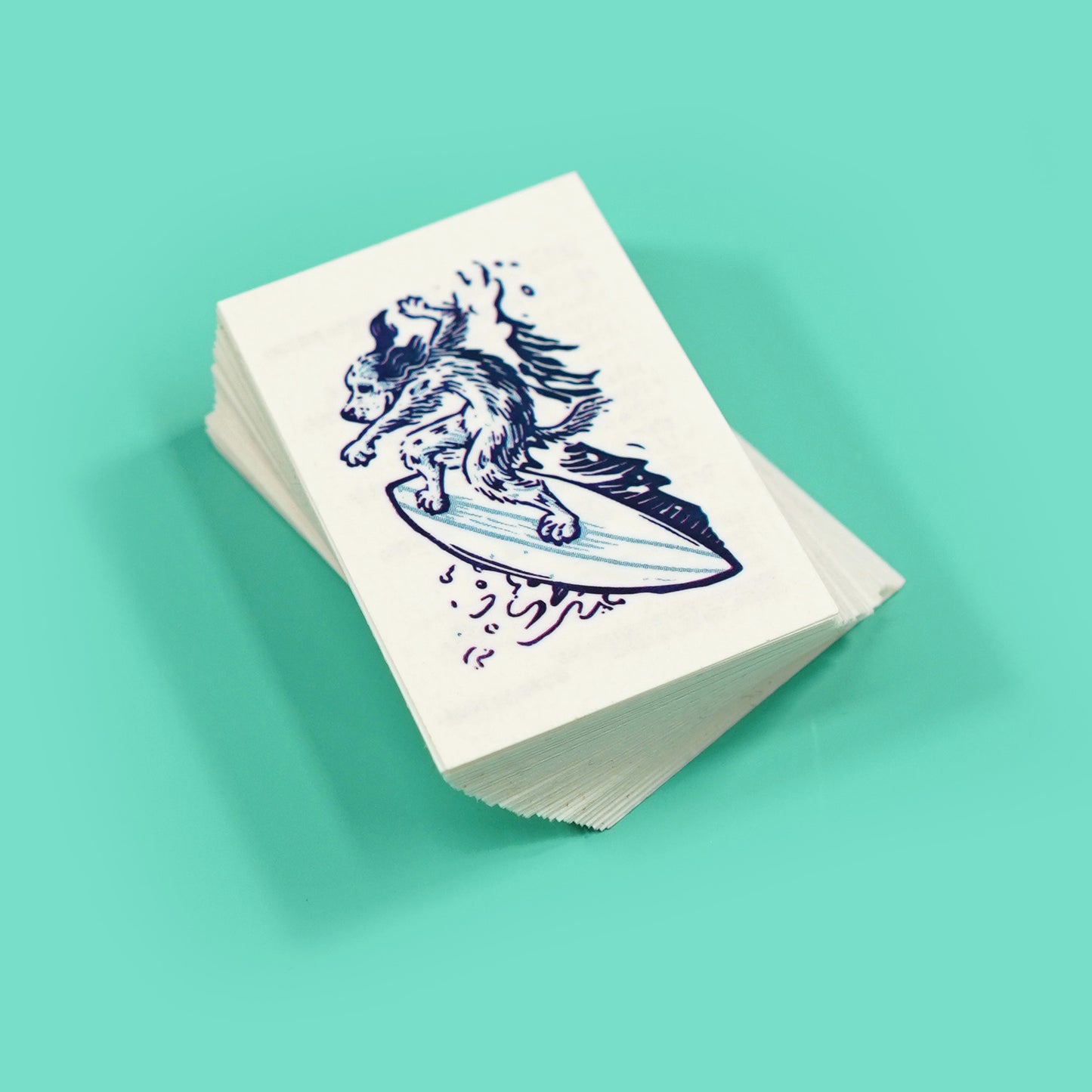 Surfing Dog Waterless Temporary Tattoo