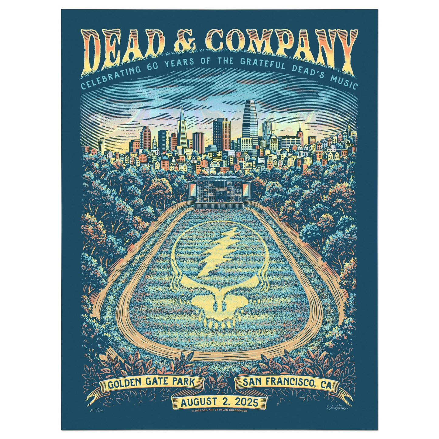 Dead & Company 60 Years Golden Gate Park Screen Print