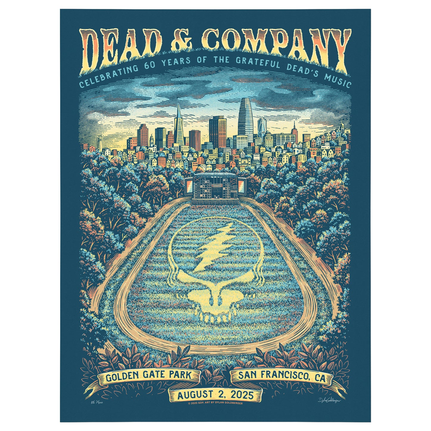Dead & Company 60 Years Golden Gate Park Screen Print