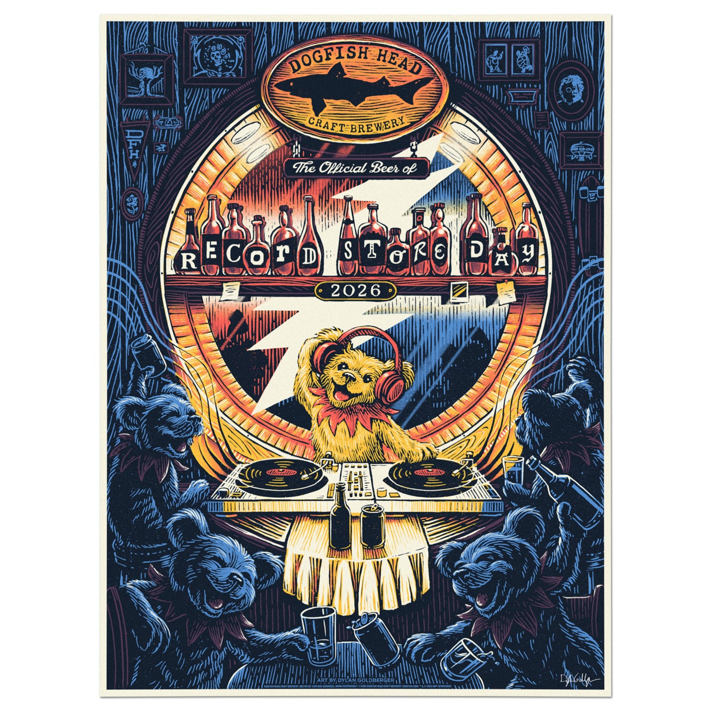 Record Store Day 2026 x Dogfish Head x Grateful Dead Poster
