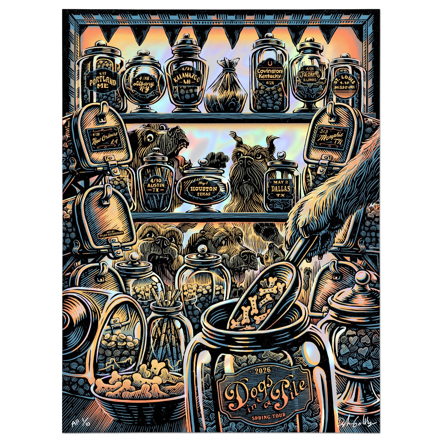Dogs in a Pile Spring 2026 Tour Poster