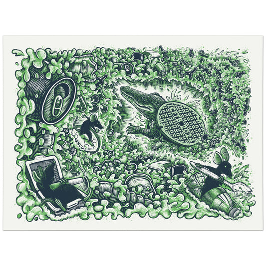 Sewer Gator Screen Print