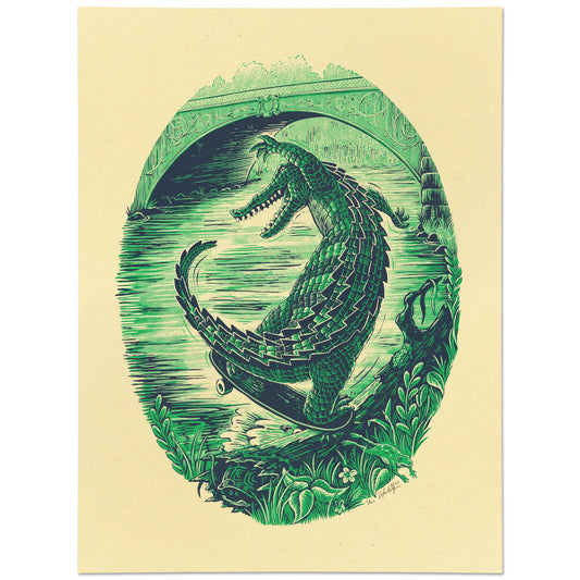 Skater Gator Screen Print