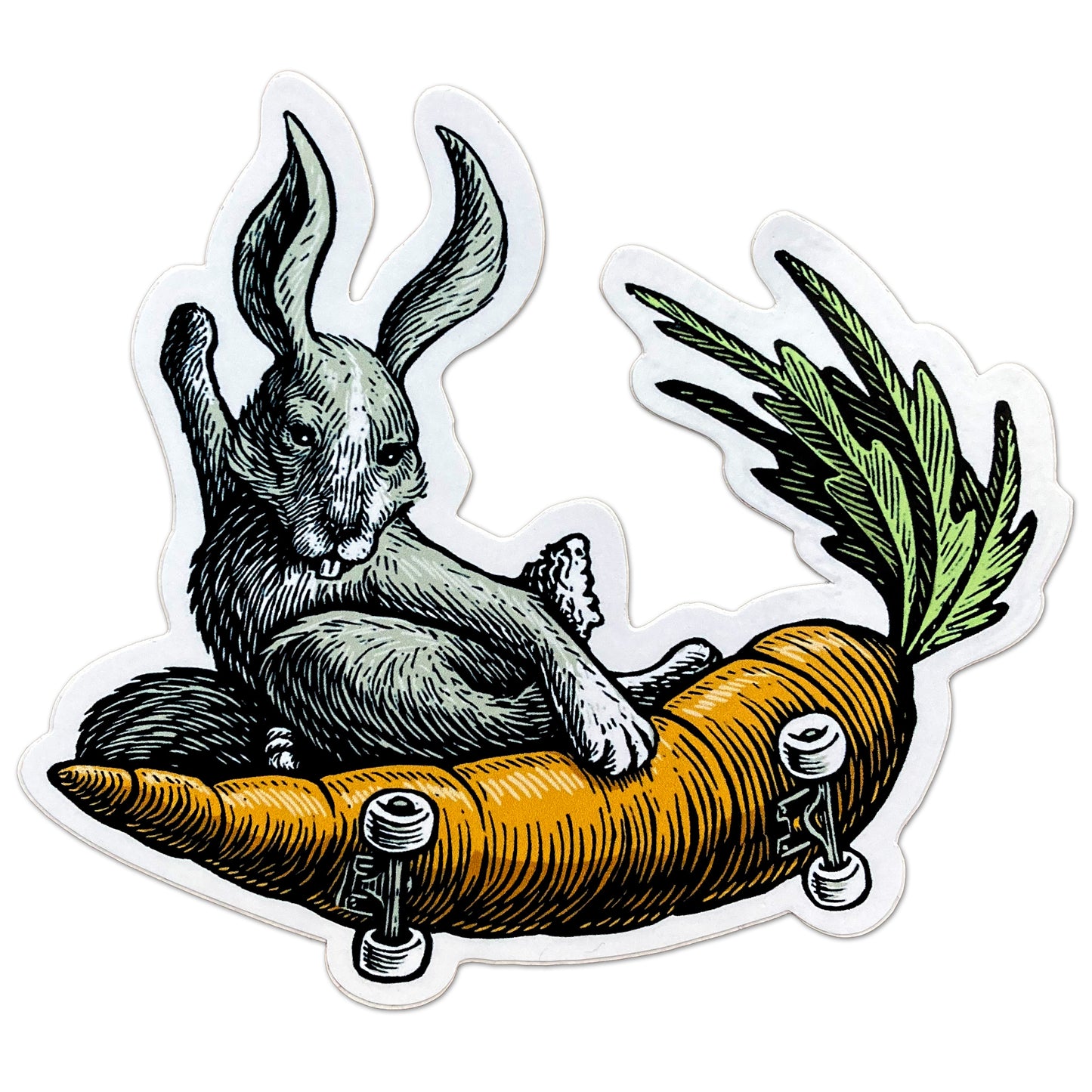 Skateboard Rabbit Sticker