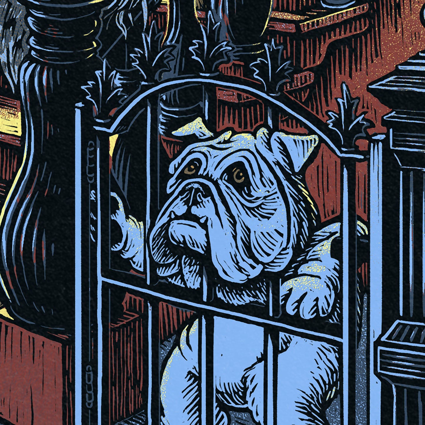 Stoop Dogs Night Screen Print