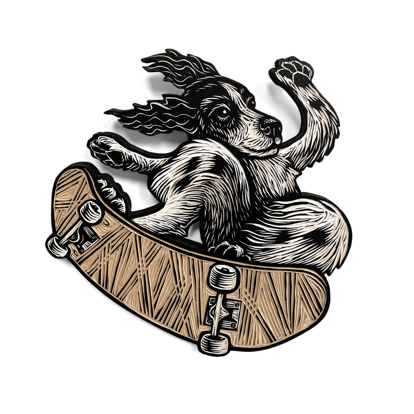 Skate Dog Ollie Carving