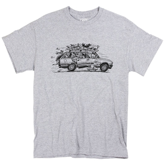 Beach Bound Hounds T-Shirt Heather Grey