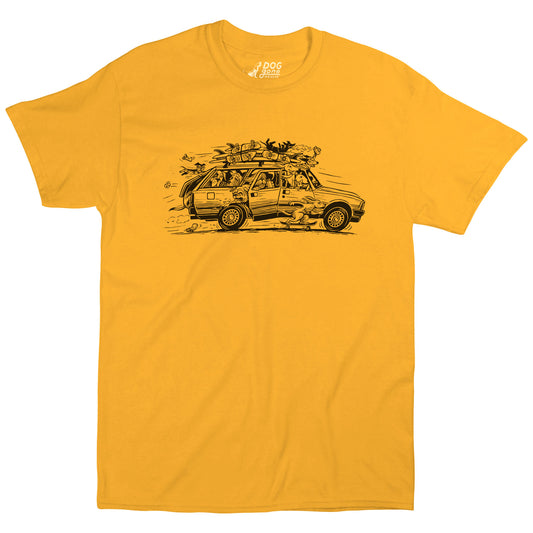 Beach Bound Hounds T-Shirt Gold