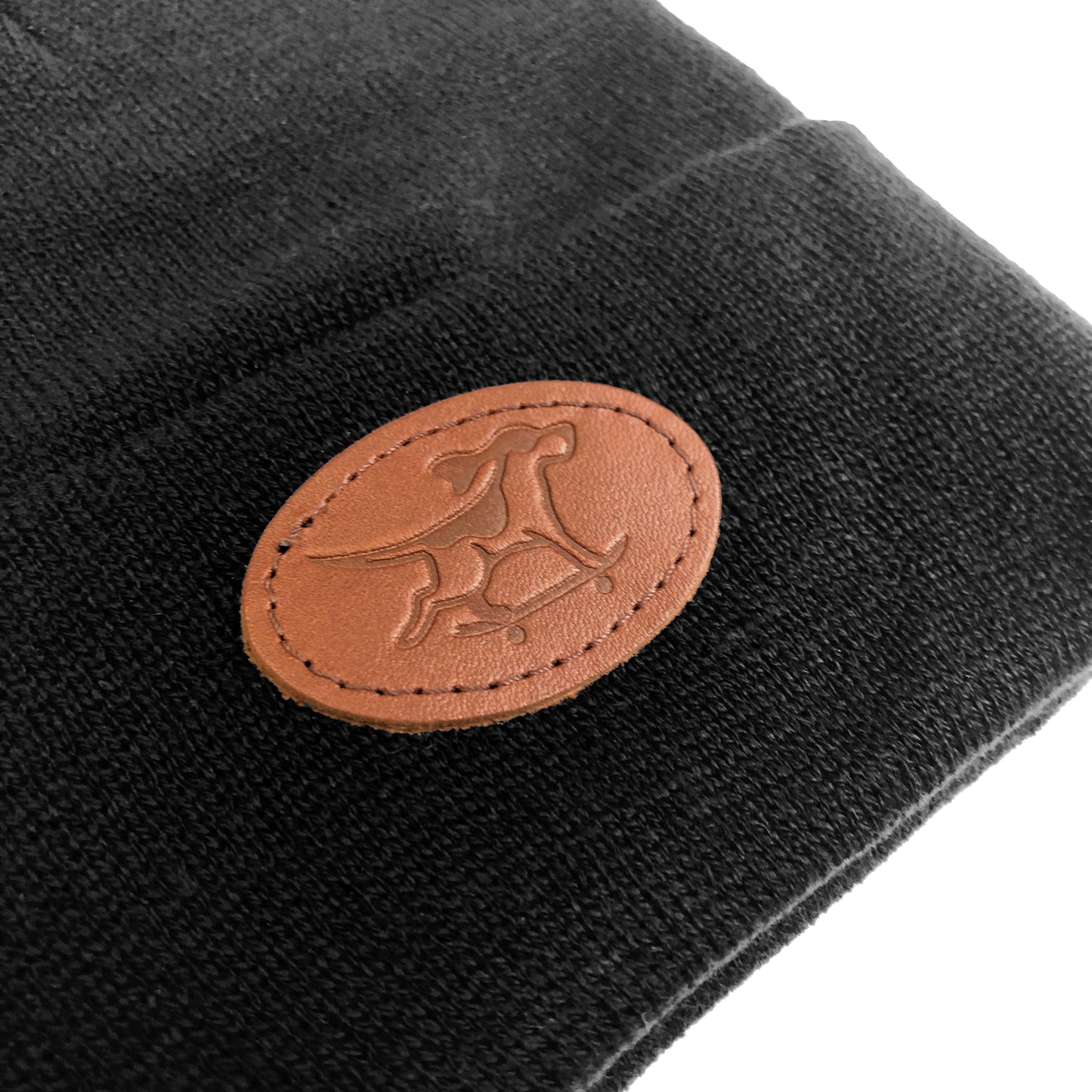 Beanie with Skate Dog Leather Patch