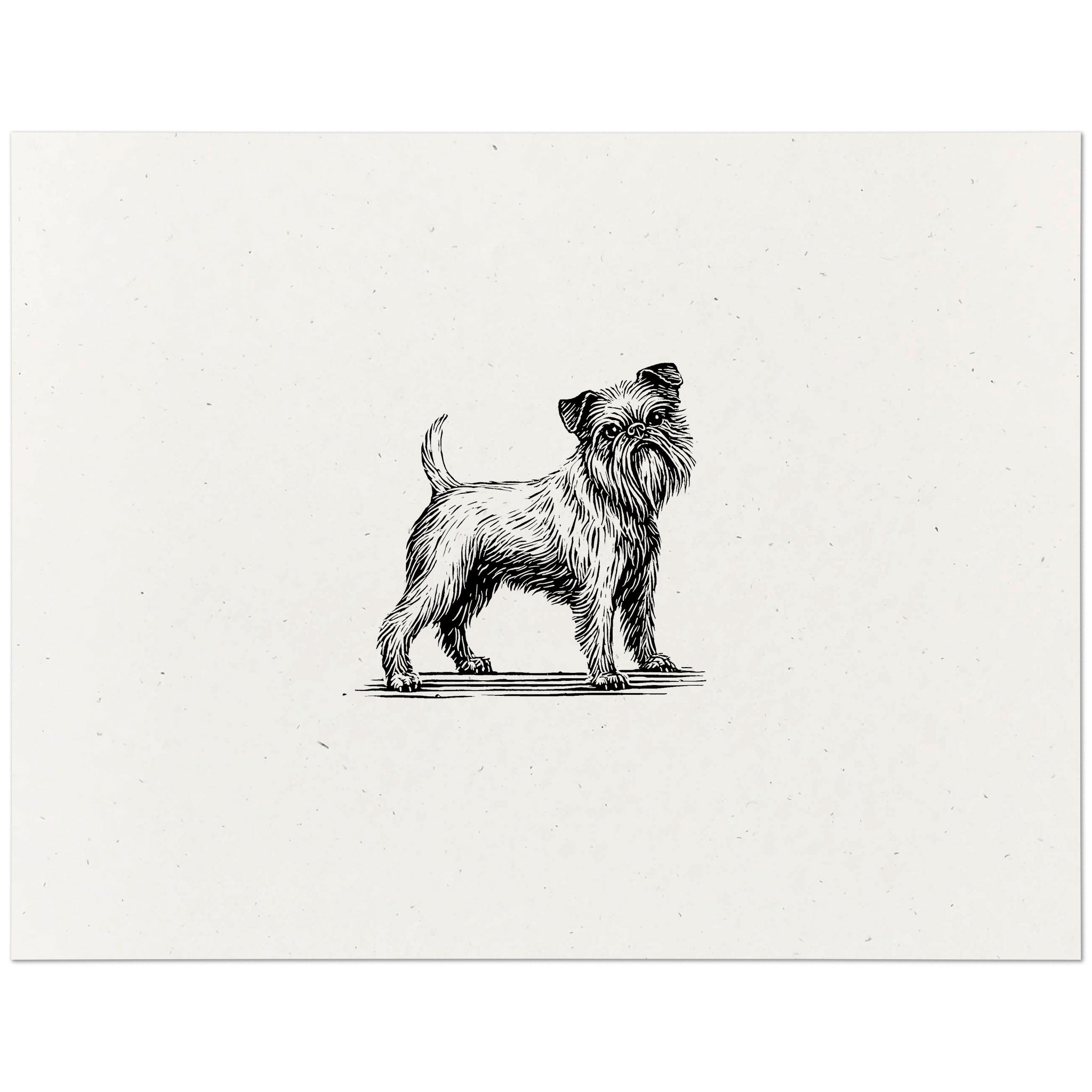 Brussels Griffon Dog Art Print- Dog wall art Screen print by Dylan