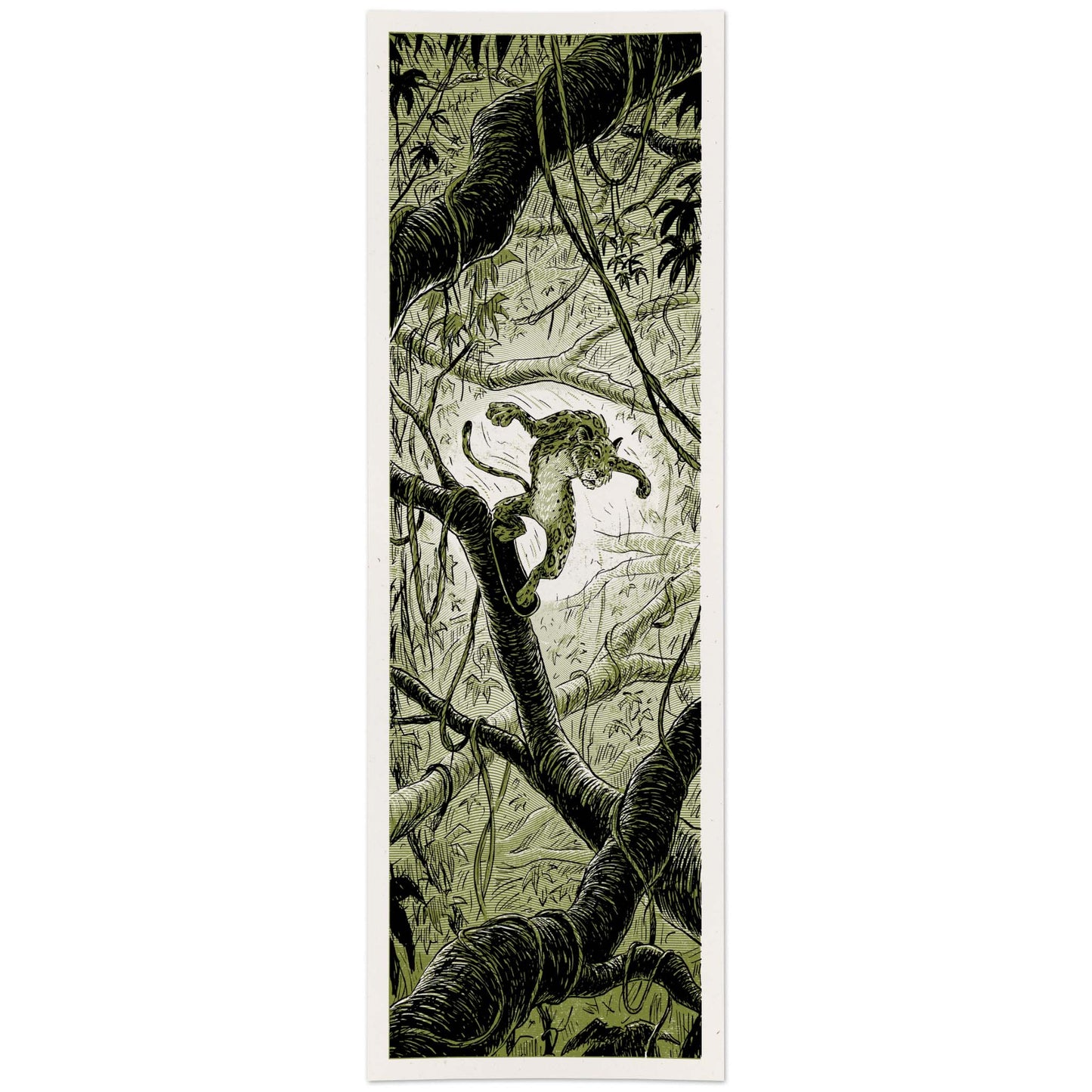 Skateboarding Leopard Screen Print