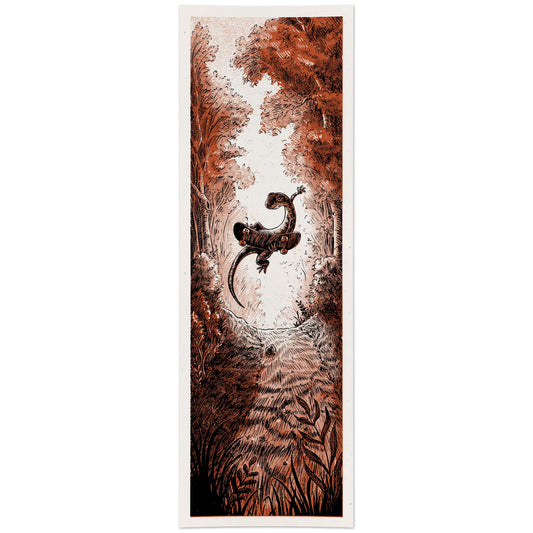 Skateboarding Lizard Screen Print