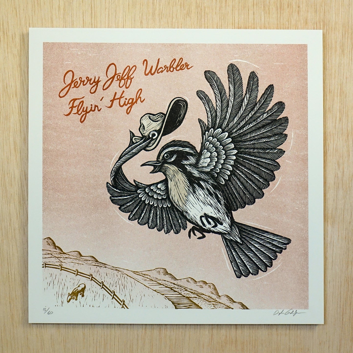 Jerry Jeff Warbler Art Print