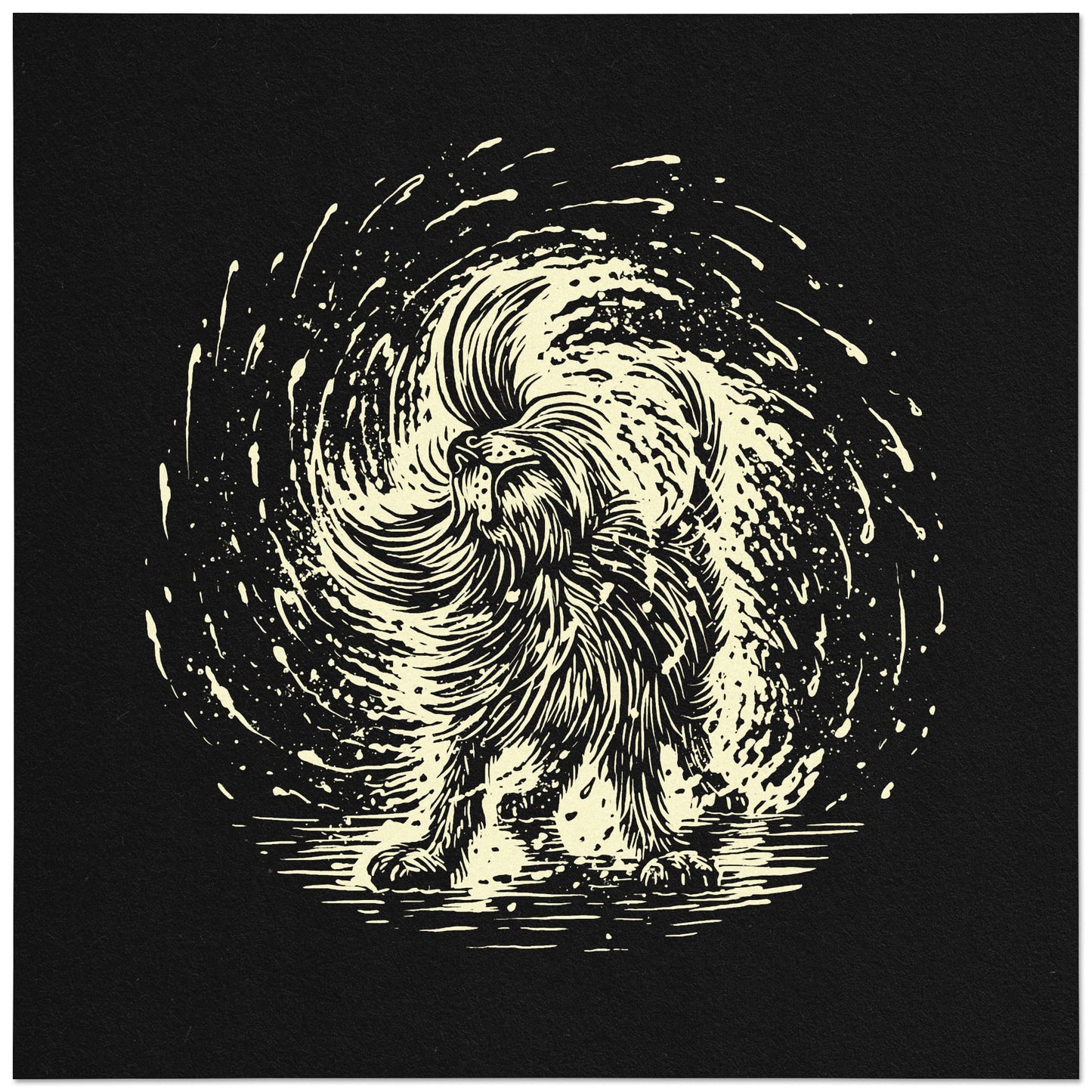 Shake Dog Screen Print