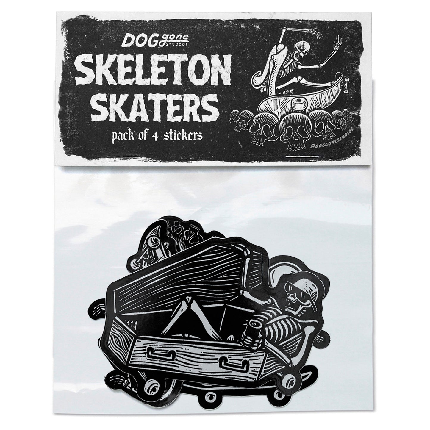 Skeleton Skaters Sticker Pack