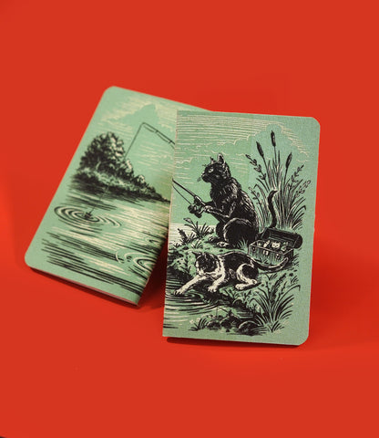 Dapper Notes Cat Fishin' Pocket Notebook