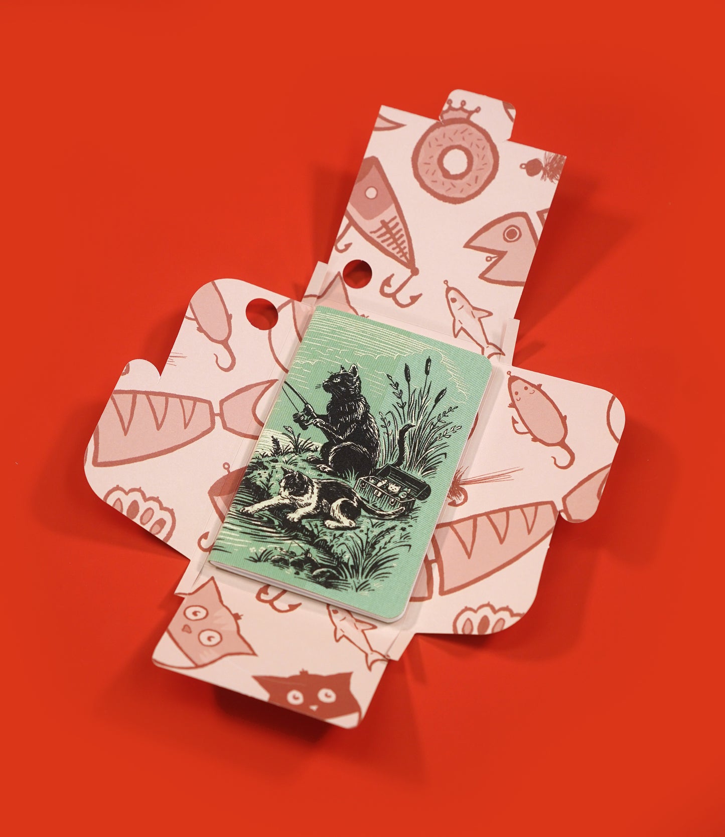 Dapper Notes Cat Fishin' Pocket Notebook