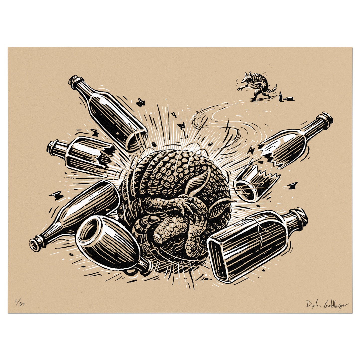 Armadillo Bowling Screen Print