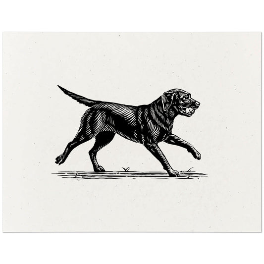 Black Lab Dog Art Print