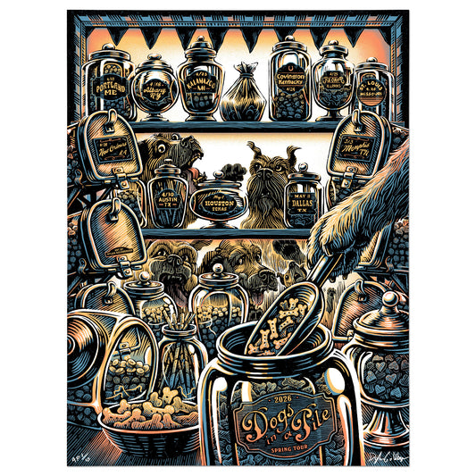 Dogs in a Pile Spring 2026 Tour Poster