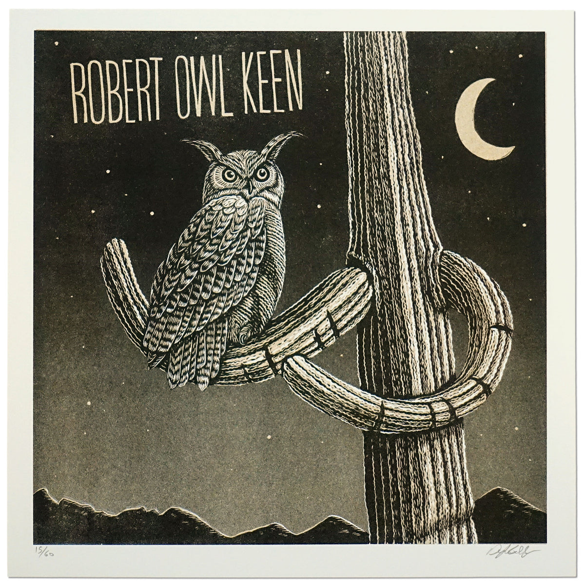 Robert Owl Keen Art Print