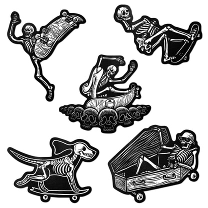 Skeleton Skaters Sticker Pack