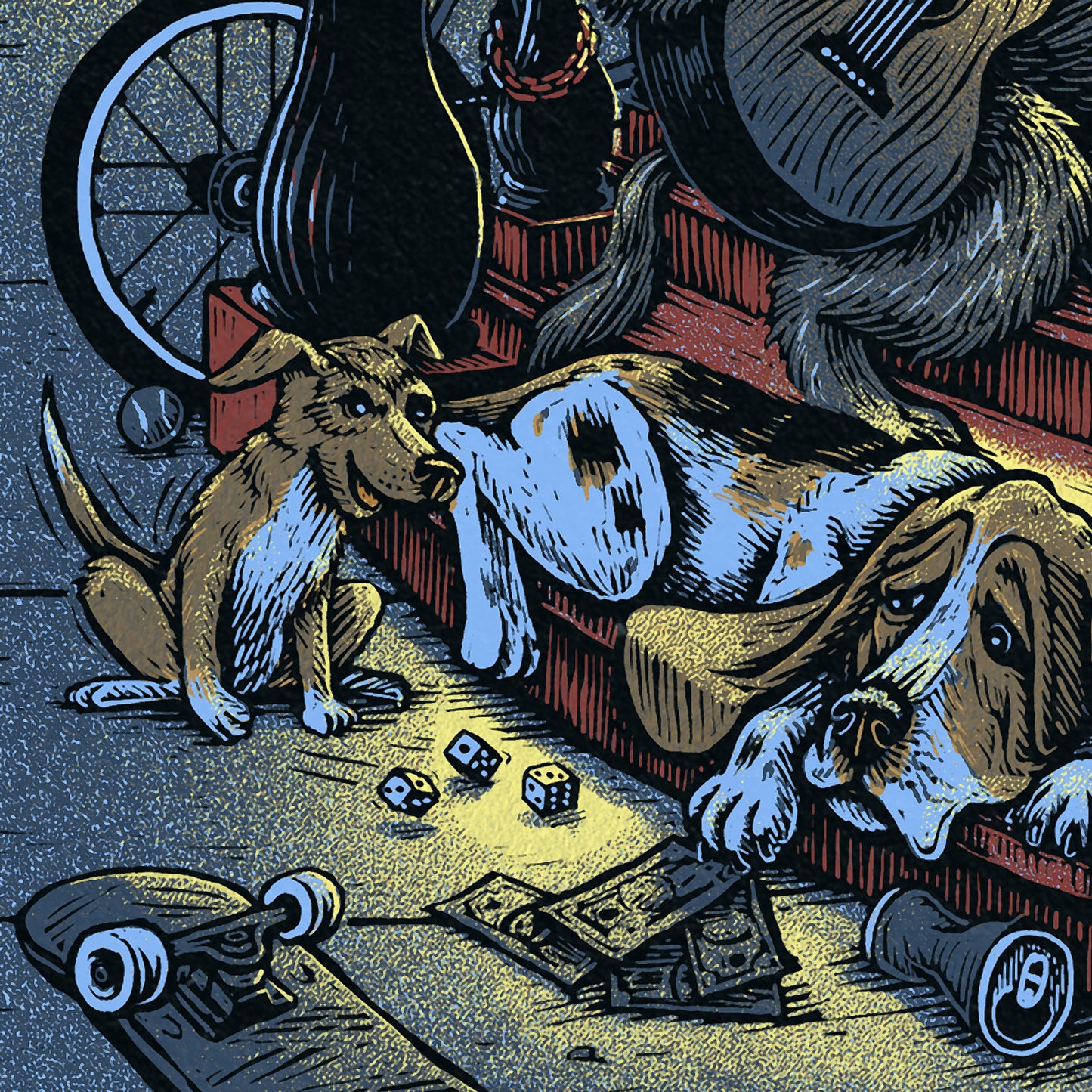 Stoop Dogs Night Screen Print