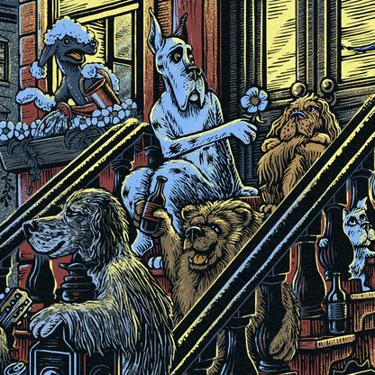 Stoop Dogs Night Screen Print