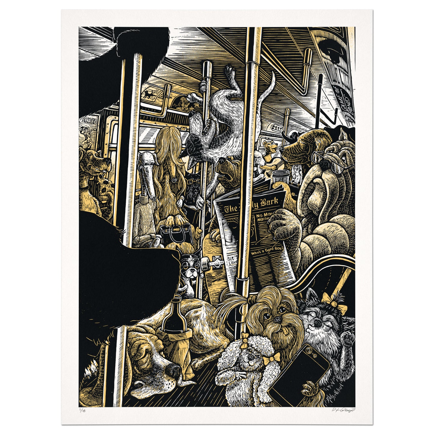 Subway Dogs Screen Print