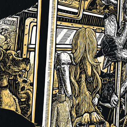 Subway Dogs Screen Print