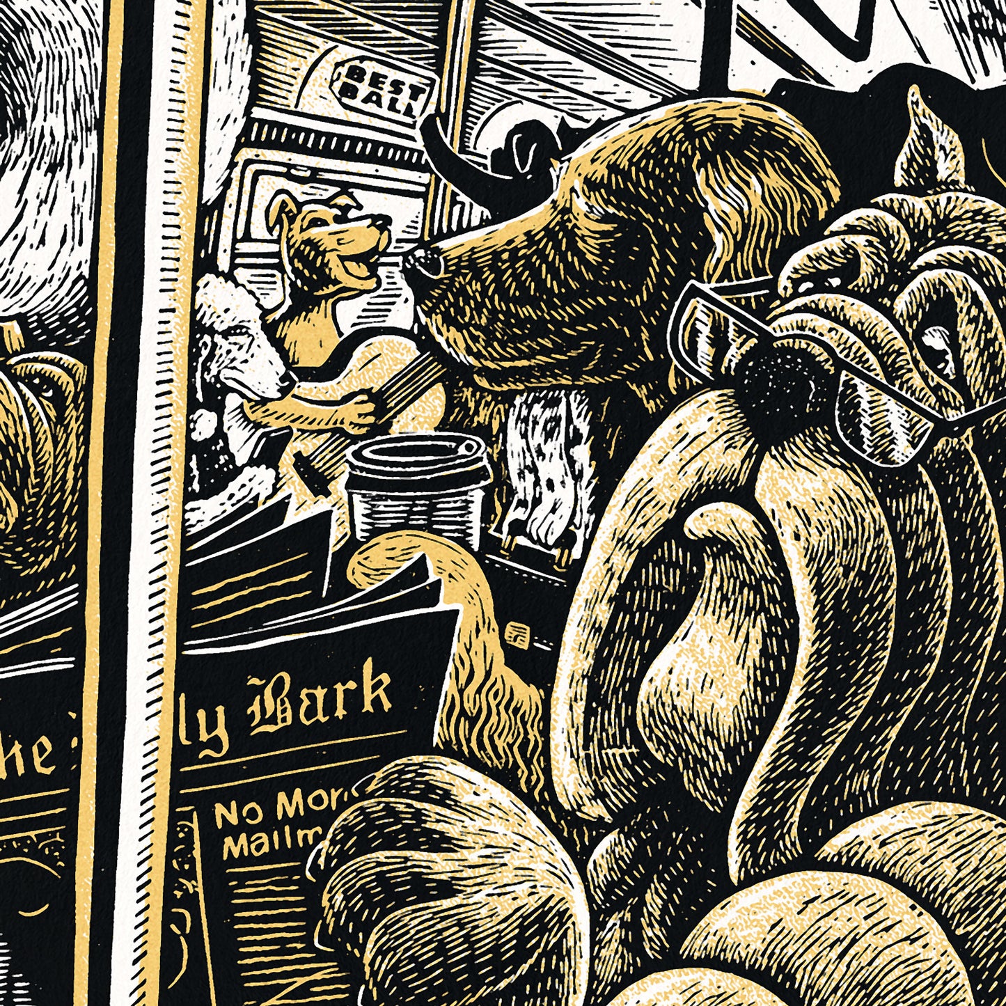 Subway Dogs Screen Print