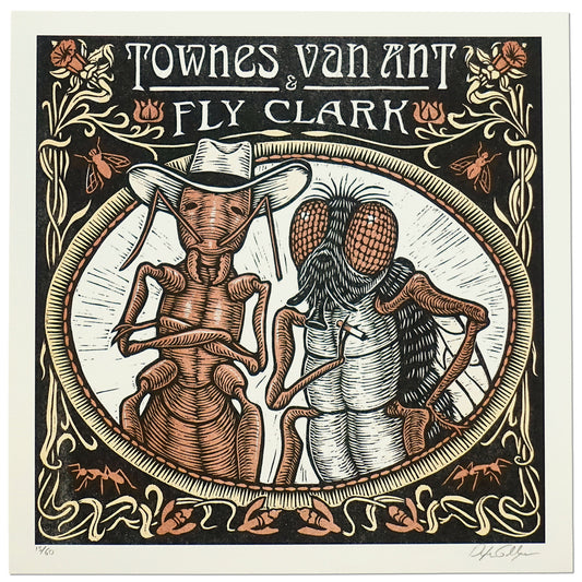 Townes Van Ant and Fly Clark Print