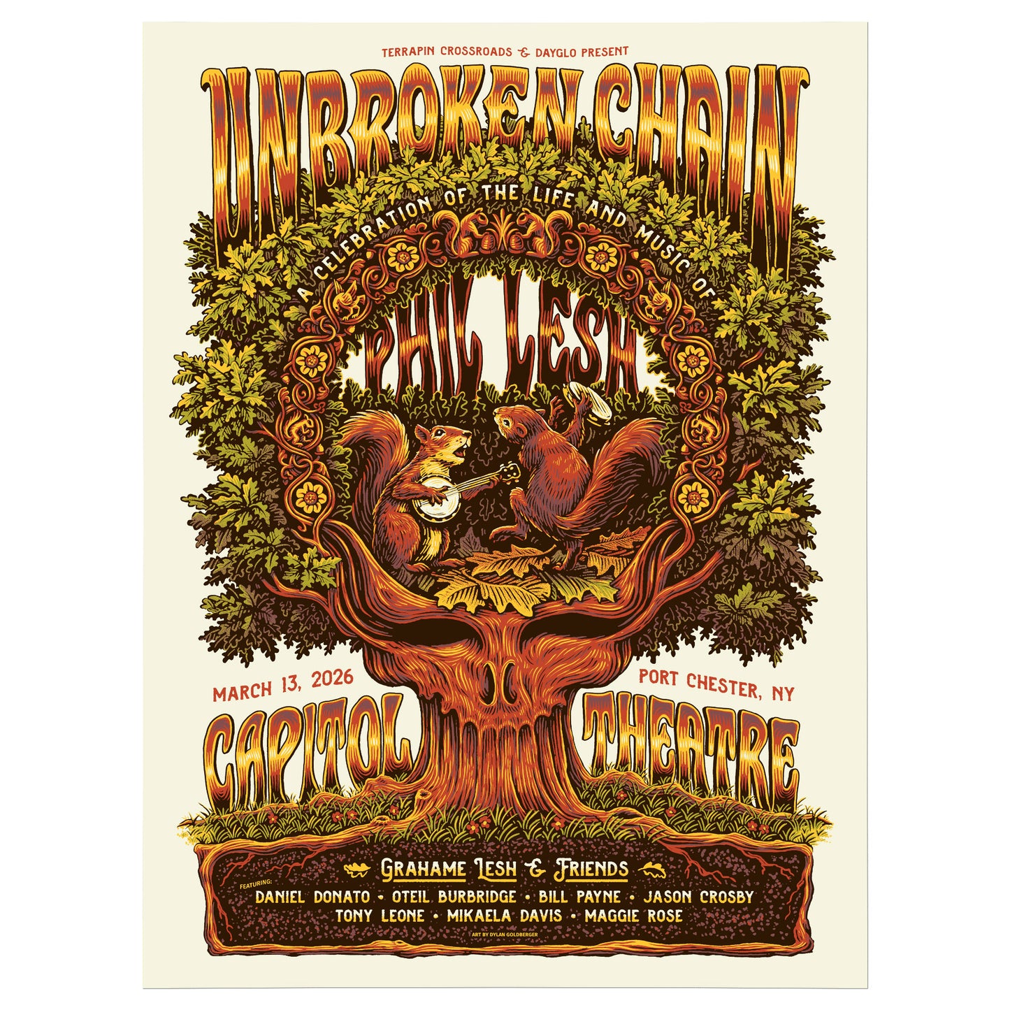 Grahame Lesh Unbroken Chain Capitol Theatre 3/13/26 Poster