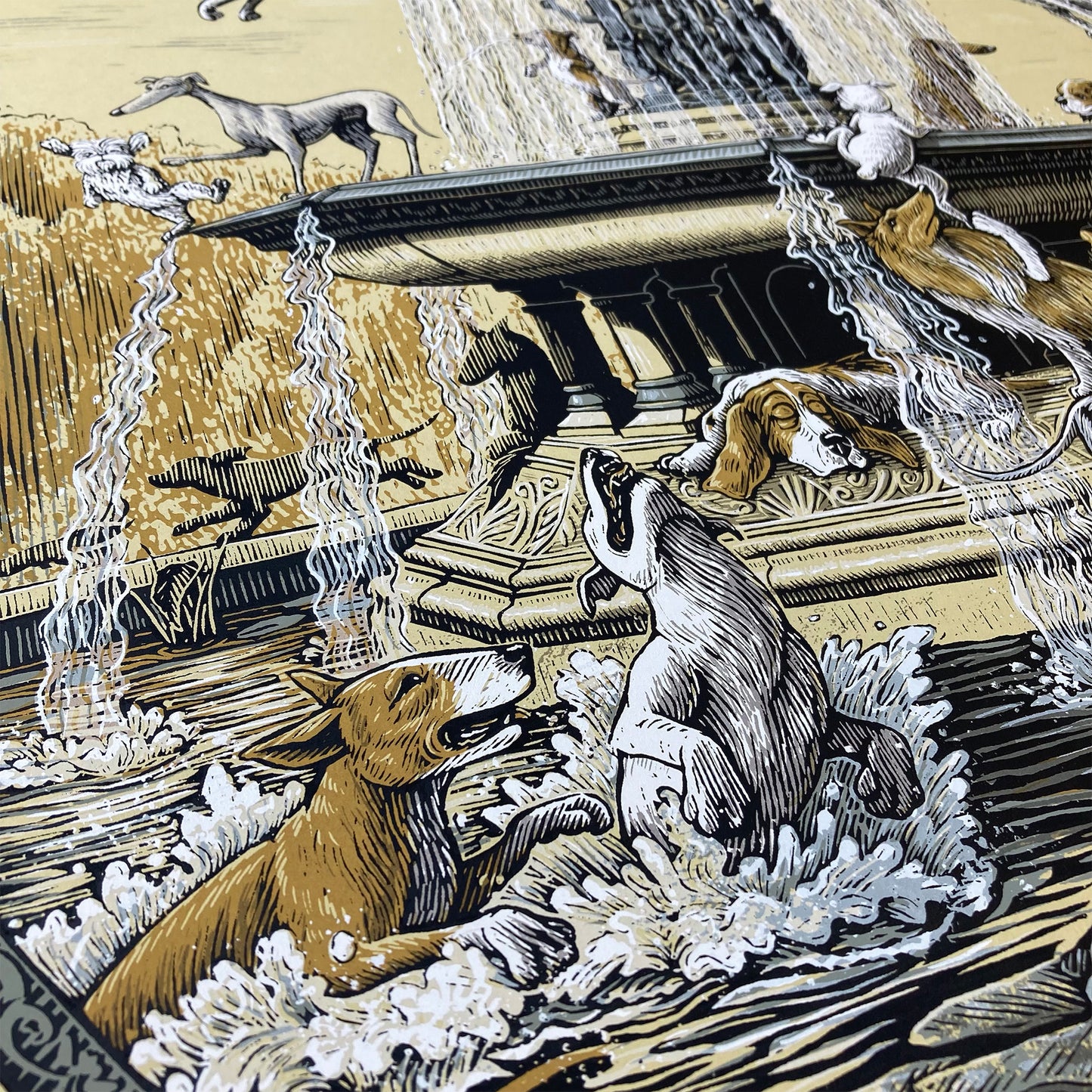 Bethesda Fountain Dogs Print