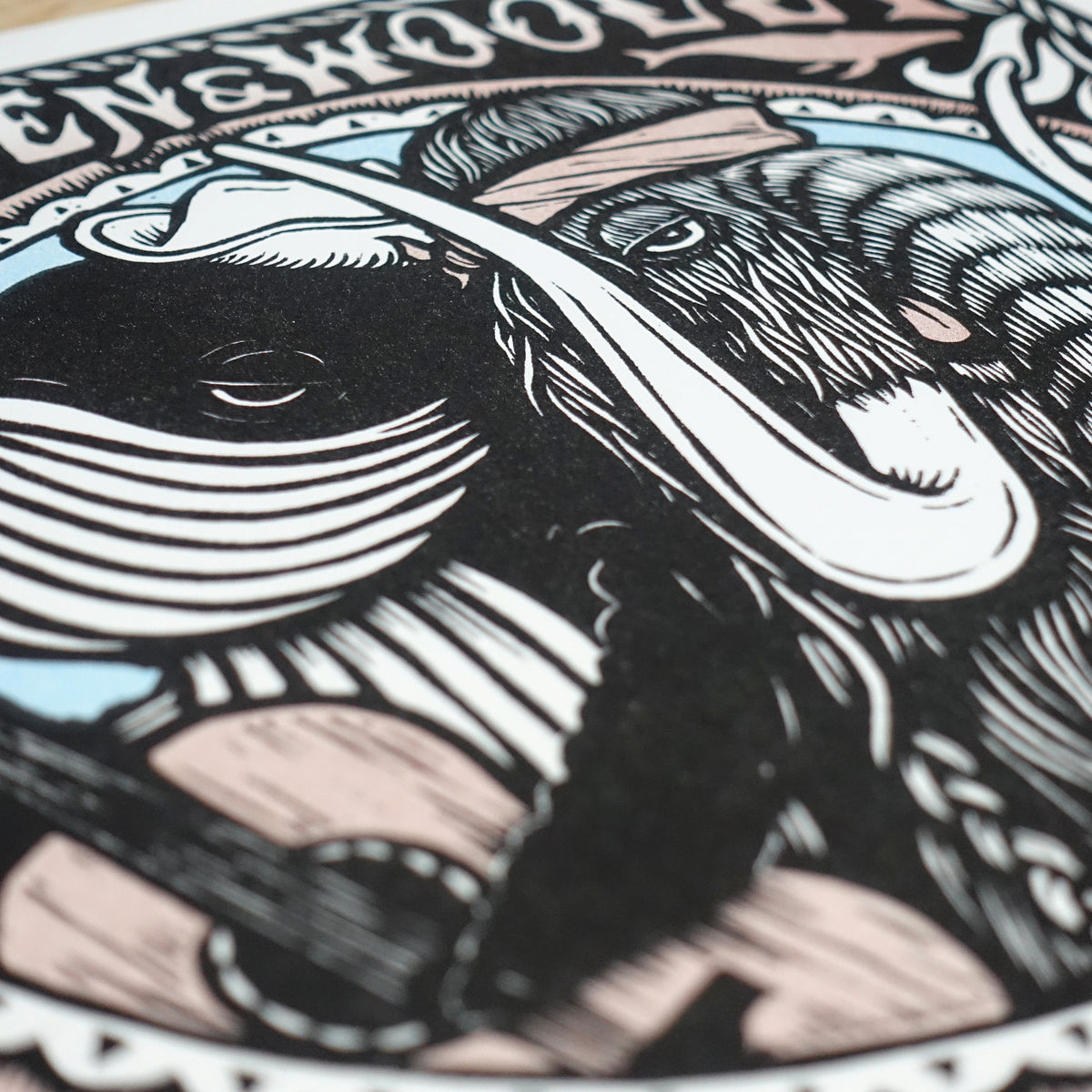 Whalen and Woolly Print
