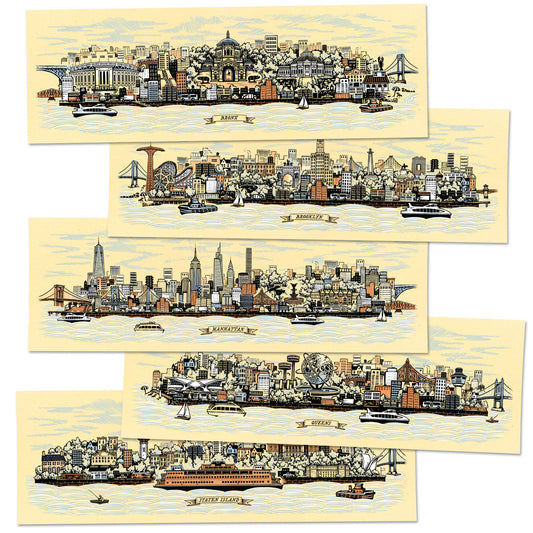 NYC Five Borough Print Set