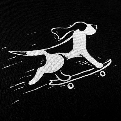 Black Skate Dog T-Shirt