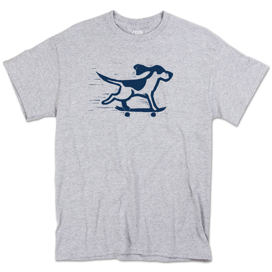 Heather Grey Skate Dog T-shirt