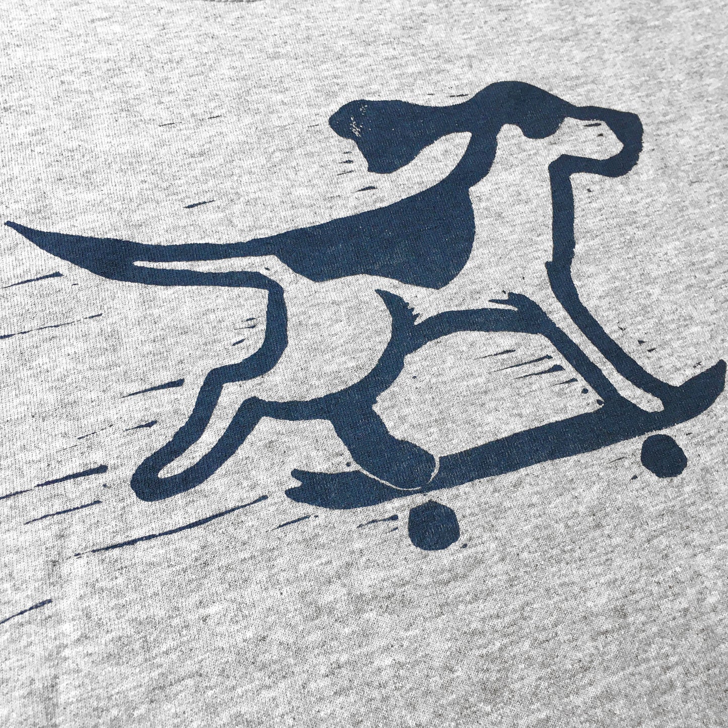 Heather Grey Skate Dog T-shirt